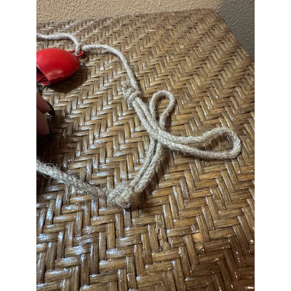 Red Metal Bell Garland Hand PaintedWith Jute Rope Chrfistmas Garland Door Hanger - Picture 5 of 6